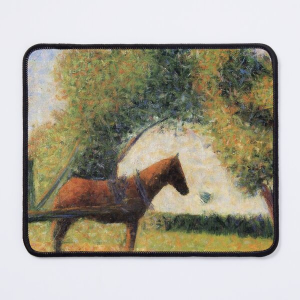Item preview, Horse and Cart Georges Seurat painting designed and sold by ArtUnova.