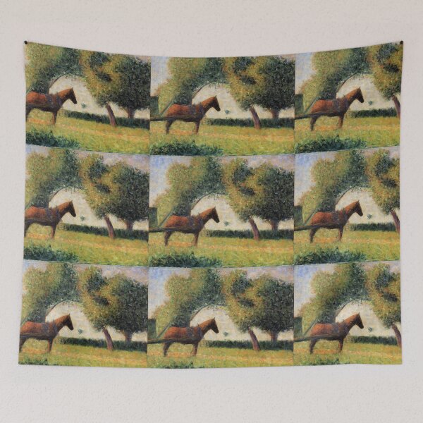 Item preview, Horse and Cart Georges Seurat painting designed and sold by ArtUnova.