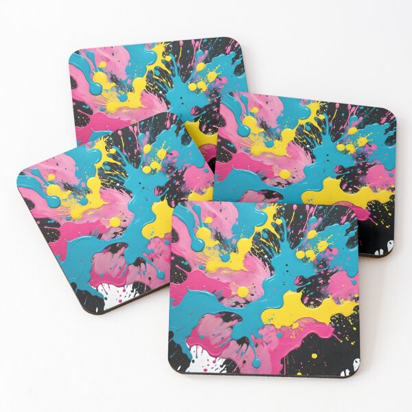 Item preview, Abstract swirls, paint splashes, ink splatters, runs, Wall art 06 designed and sold by HardToFindMerchandise.