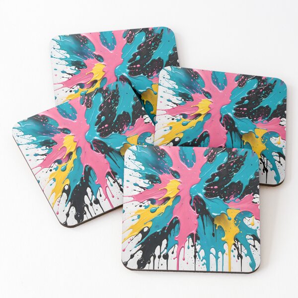 Item preview, Abstract paint runs, ink splatter, paint splash wall art deco 07 designed and sold by HardToFindMerchandise.
