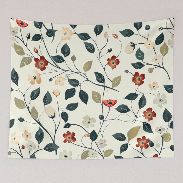 Item preview, Floral Pattern 5 flowers design designed and sold by LD ART.