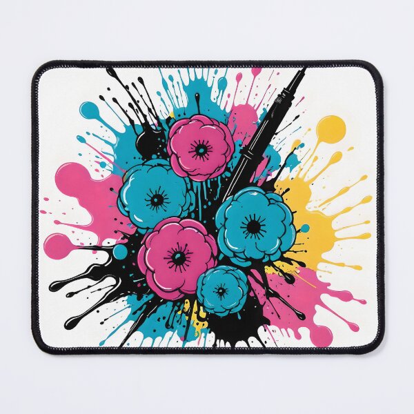 Item preview, Graffiti ink splats, flowers, pen abstract art deco 08 designed and sold by HardToFindMerchandise.
