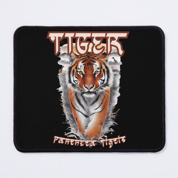 Item preview, TIGER panthera tigris groovy Indian style font and nature design designed and sold by Jt41.