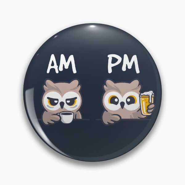 Item preview, AM PM Owl designed and sold by NemiMakeit.