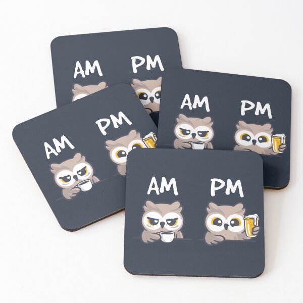 Item preview, AM PM Owl designed and sold by NemiMakeit.