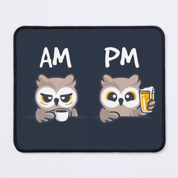 Item preview, AM PM Owl designed and sold by NemiMakeit.