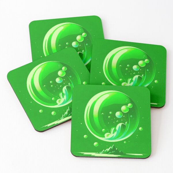 Item preview, Emerald Sphere: Green Bubble Over Mountains designed and sold by GrizzlyCollective.