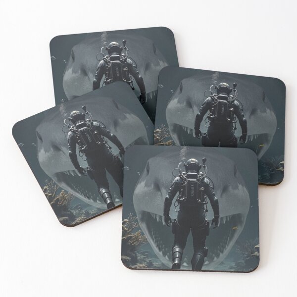 Item preview, Lost Diver Facing Megalodon designed and sold by DifferentPOV.