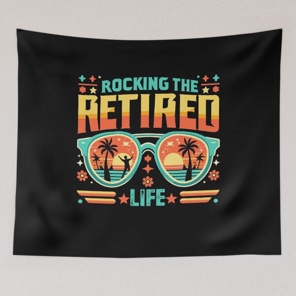Item preview, Rocking The Retired Life Funny Summer Retirement Retro designed and sold by Dressed For  Duty.