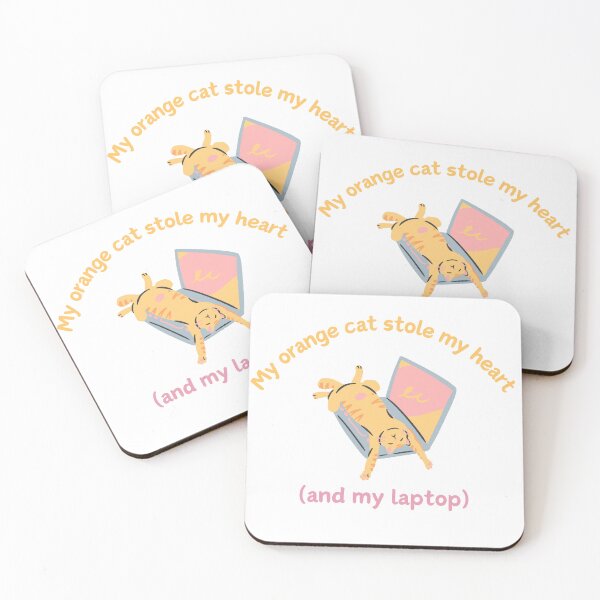 Item preview, Cute Funny Orange Ginger Cat Laying on Laptop designed and sold by Coldhand34.