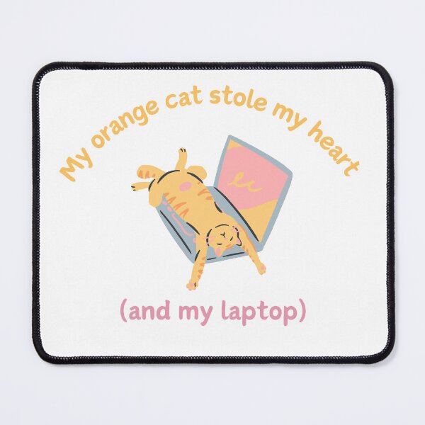 Item preview, Cute Funny Orange Ginger Cat Laying on Laptop designed and sold by Coldhand34.