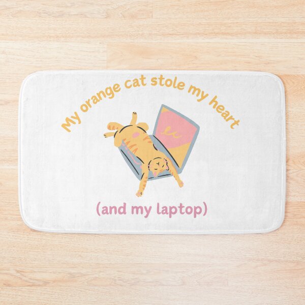 Item preview, Cute Funny Orange Ginger Cat Laying on Laptop designed and sold by Coldhand34.