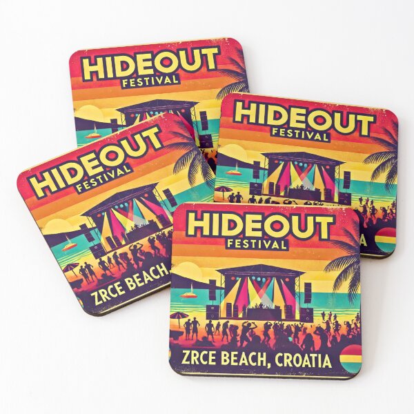 Item preview, Retro-Style Hideout Festival Poster designed and sold by Koalangel.