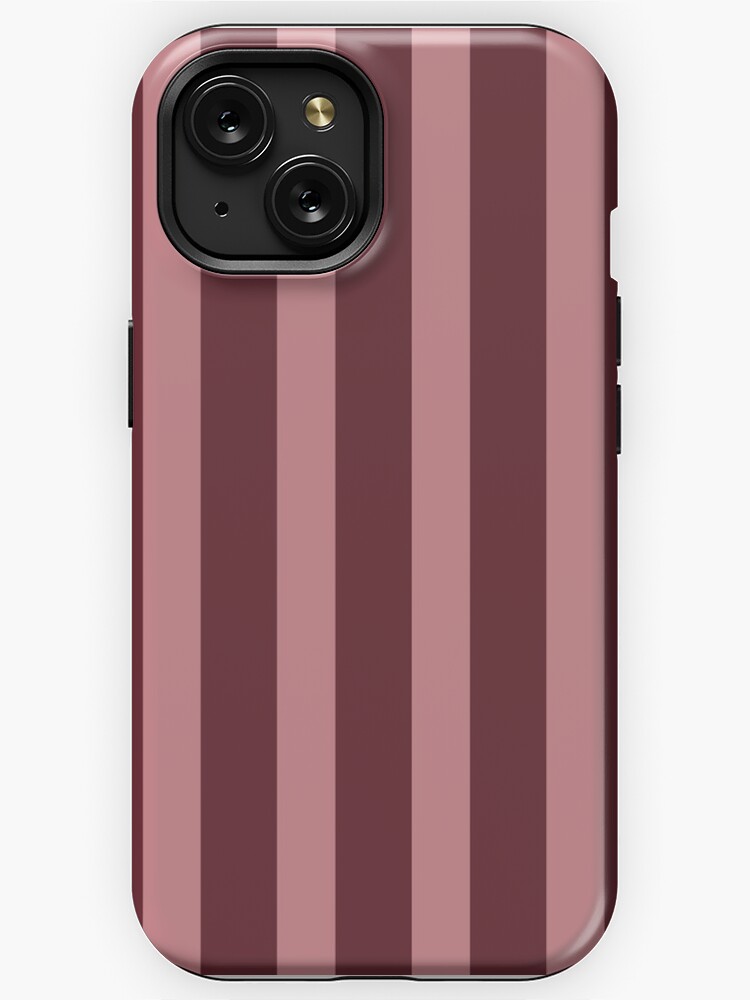 iPhone Case, Geometric Royal Circle Cabernet And Brandied Apricot Vertical Stripes designed and sold by Triplicate Limited
