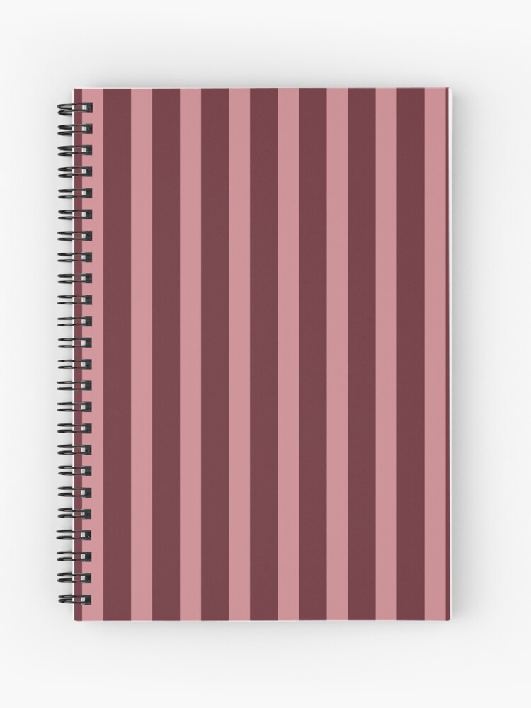 Journal, Geometric Royal Circle Cabernet And Brandied Apricot Vertical Stripes designed and sold by Triplicate Limited