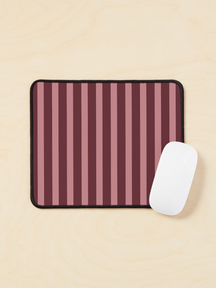 Mouse Pad, Geometric Royal Circle Cabernet And Brandied Apricot Vertical Stripes designed and sold by Triplicate Limited