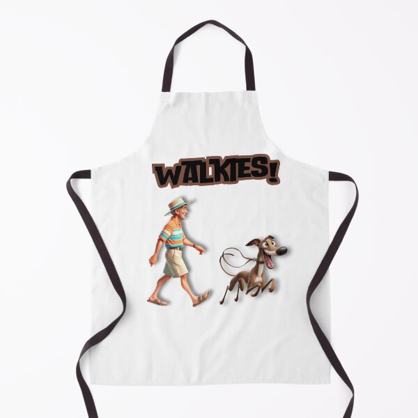 Item preview, Fun Man and Greyhound Dog "Walkies"! designed and sold by ToonTailsStudio.