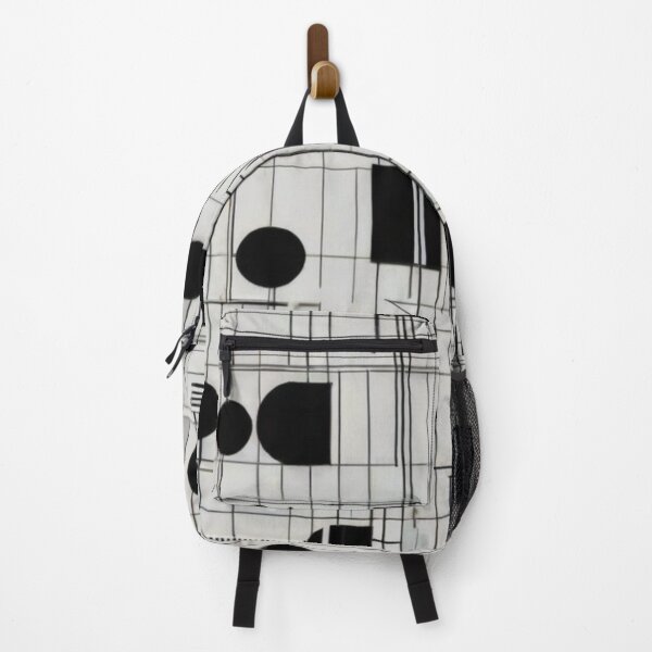 Item preview, Elegant Bauhaus-Inspired Monochrome Pattern with Bright Accents Modern Black and White Tones designed and sold by santyj.