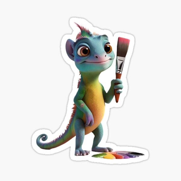 Switching Hues Like a Chameleon! Sticker