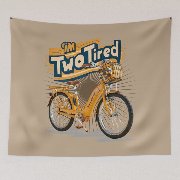 Item preview, Im two tired - Dirt biking - Gravel biking - E biking - Beach biking - Biking summer designed and sold by JansenGS.