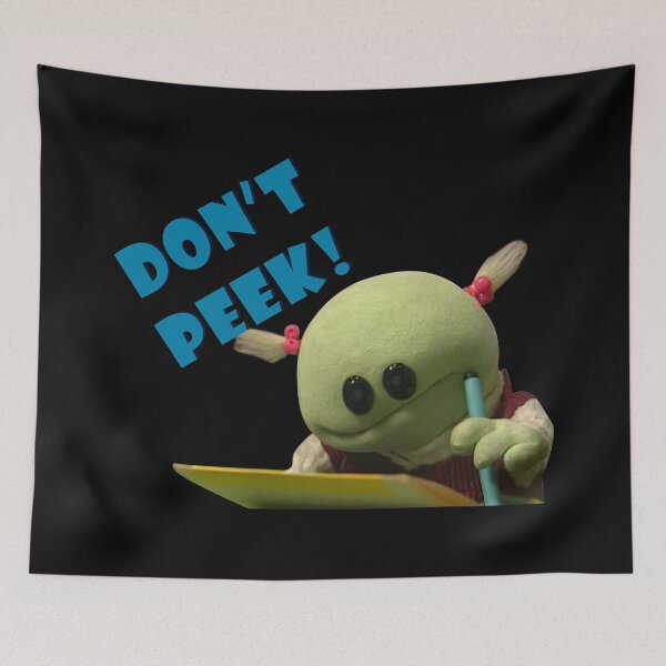 Item preview, Don't Peek - Adorable Nanalan Character Design | Cute and Playful Puppet Art for Kids and Fans, Fun and Whimsical Illustration of Nanalan, Nanalan's Mischievous Moment Captured designed and sold by FEBRICAST.
