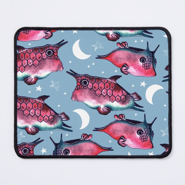 Item preview, Boxfish, Pink on blue background designed and sold by Alex  Blud.