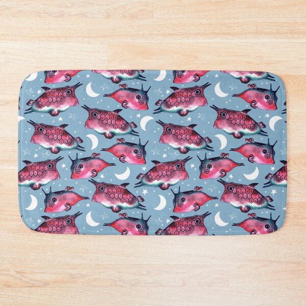 Item preview, Boxfish, Pink on blue background designed and sold by Alex  Blud.