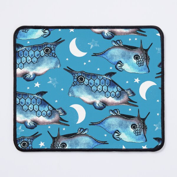 Item preview, Boxfish, Blue on blue background designed and sold by Alex  Blud.