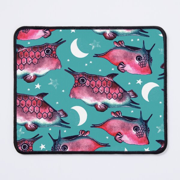 Item preview, Boxfish, Pink on turquoise background designed and sold by Alex  Blud.