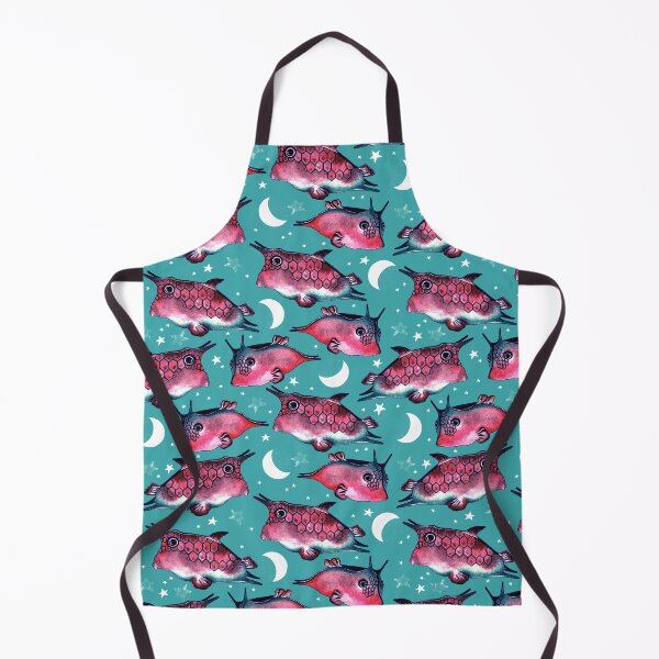 Item preview, Boxfish, Pink on turquoise background designed and sold by Alex Blud.