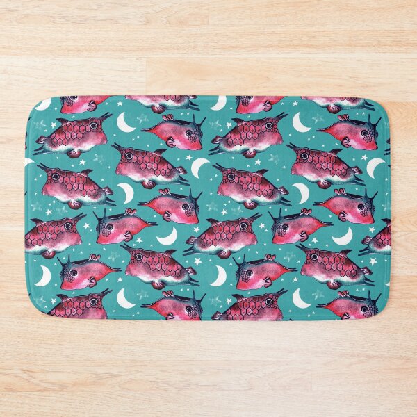 Item preview, Boxfish, Pink on turquoise background designed and sold by Alex  Blud.