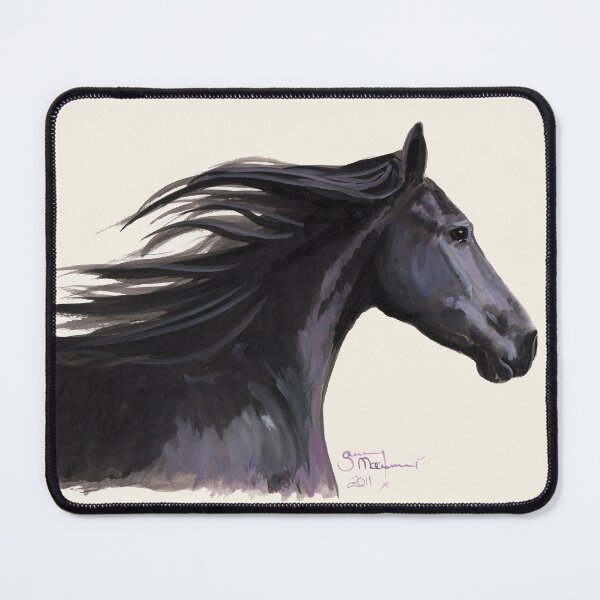 Item preview, Black Friesian Horse ' BREEZE ' by Shirley MacArthur designed and sold by Shirley MacArthur Art.