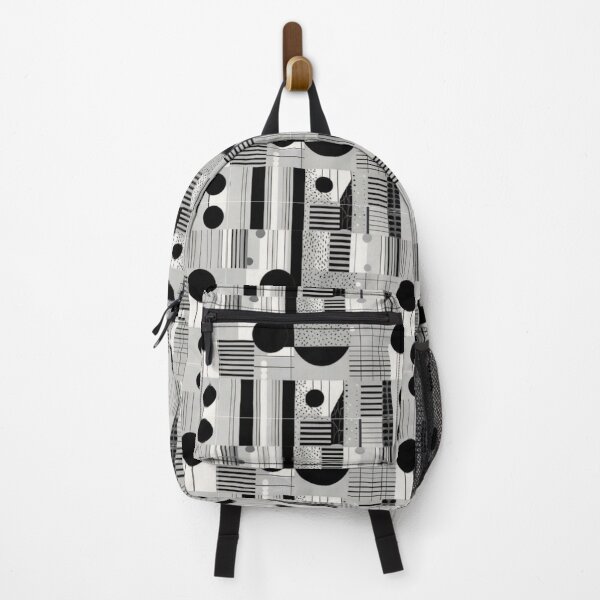 Item preview, Stylish Bauhaus Monochrome Pattern with Bright Highlights designed and sold by santyj.