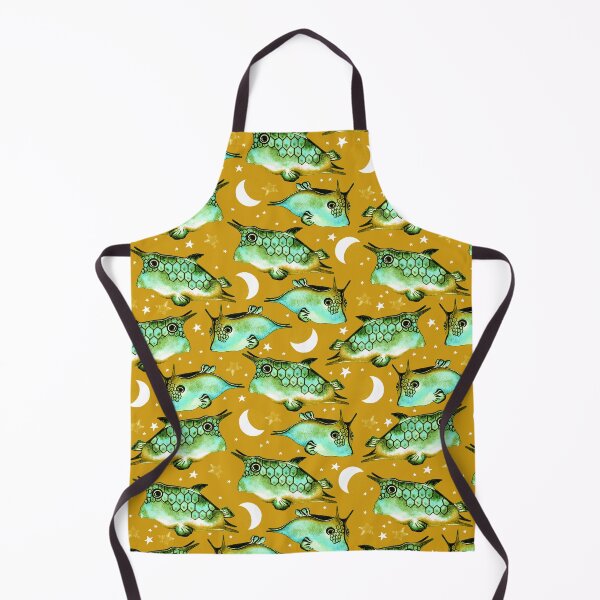 Item preview, Boxfish, Green on a yellow background designed and sold by Alex Blud.