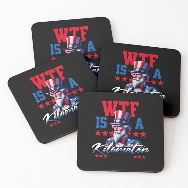 Item preview, WTF Is A Kilometer American Signature T-Shirt designed and sold by BlueGoldArt.