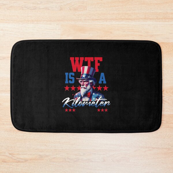 Item preview, WTF Is A Kilometer American Signature T-Shirt designed and sold by BlueGoldArt.