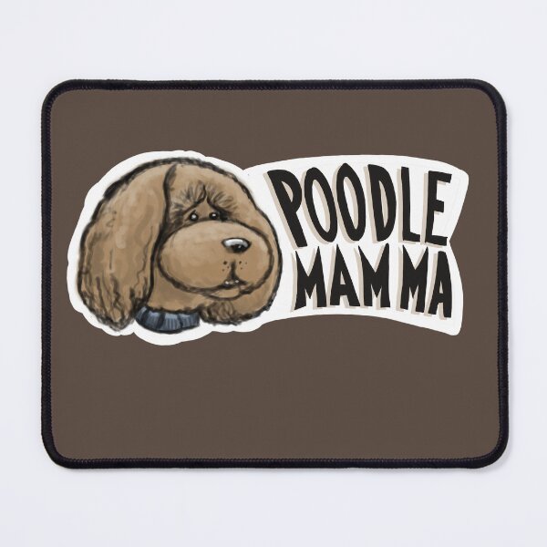 Item preview, Poodle Mamma Chocolate Brown Poodle Head Sticker designed and sold by CreateForDogs.