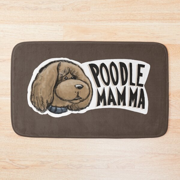 Item preview, Poodle Mamma Chocolate Brown Poodle Head Sticker designed and sold by CreateForDogs.