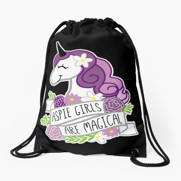Aspie Girls are Magical Drawstring Bag