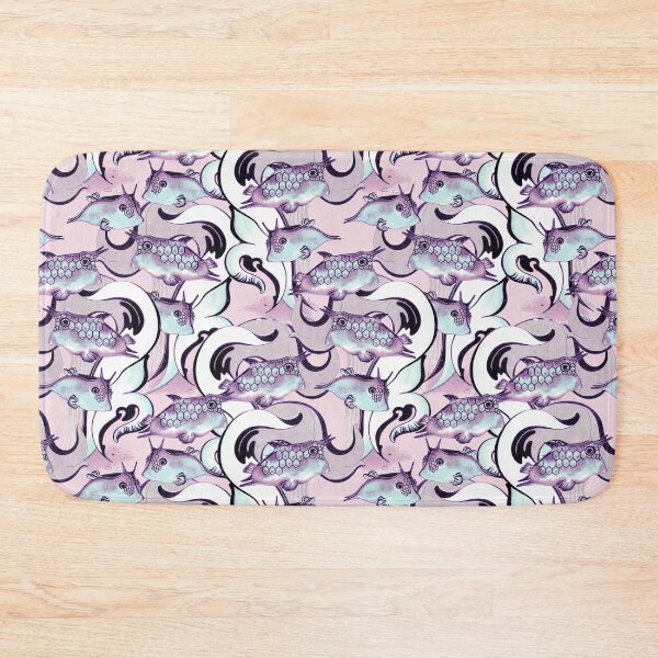 Item preview, Boxfish, Violet-turquoise on a pink background designed and sold by Alex  Blud.