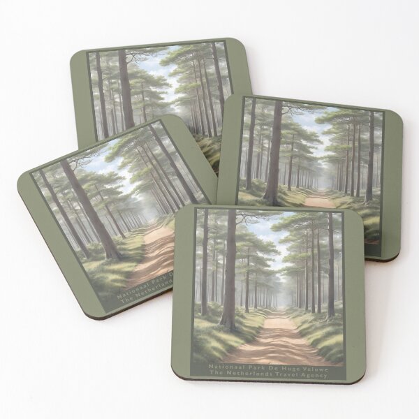 Item preview, Veluwe National Park The Netherlands, 1950 style poster - forest lane designed and sold by Museum Of Non-Existing Art.