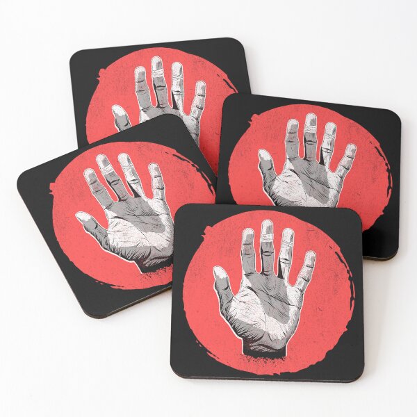 Item preview, Hand of a climber injured fingers logo emblem retro vintage style designed and sold by Bouldershop.