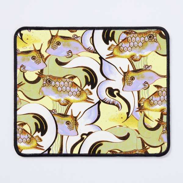 Item preview, Boxfish, Violet-yellow on a yellow background designed and sold by Alex  Blud.