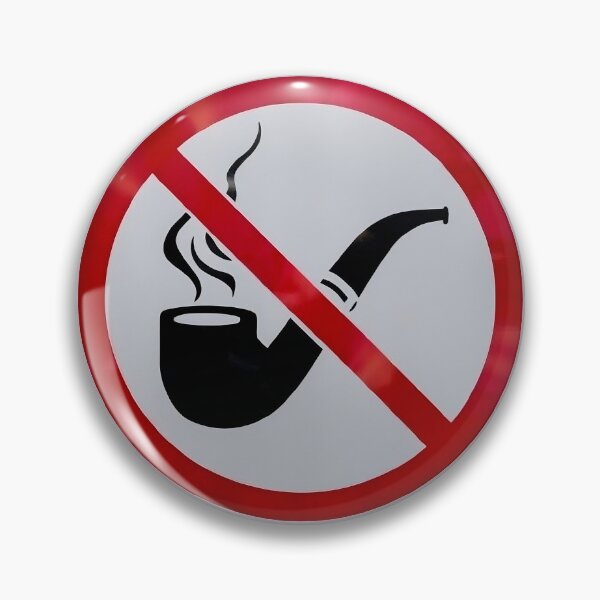Item preview, No Smoking Forbidden to Smoke Original Sign with a Pipe designed and sold by Nabucodonoshop.