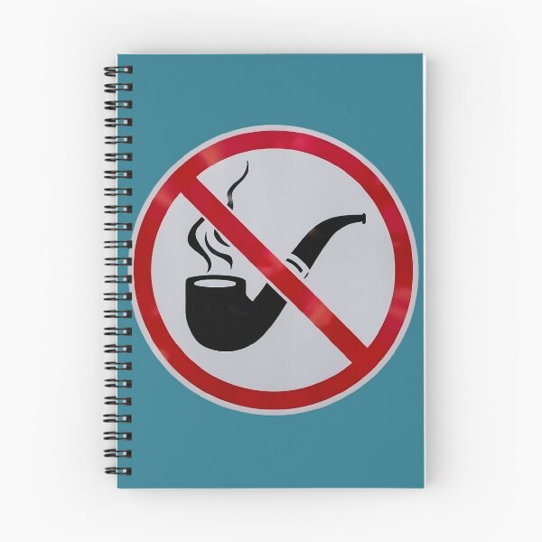 Item preview, No Smoking Forbidden to Smoke Original Sign with a Pipe designed and sold by Nabucodonoshop.