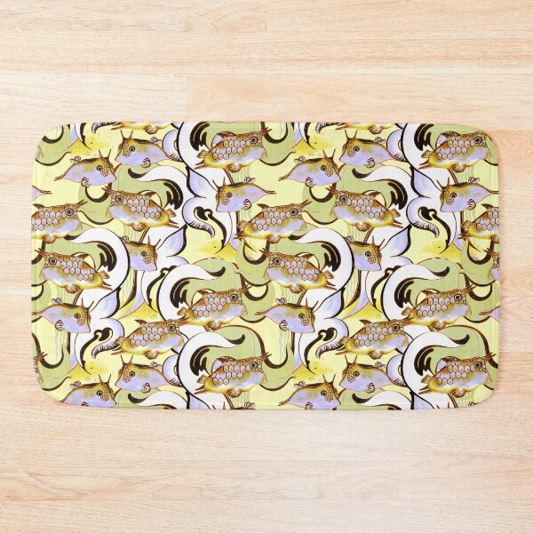 Item preview, Boxfish, Violet-yellow on a yellow background designed and sold by Alex  Blud.