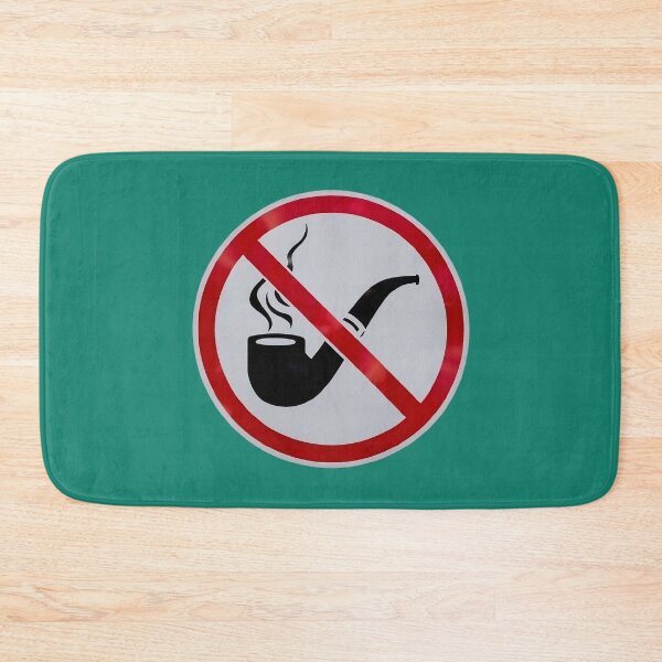 Item preview, No Smoking Forbidden to Smoke Original Sign with a Pipe designed and sold by Nabucodonoshop.