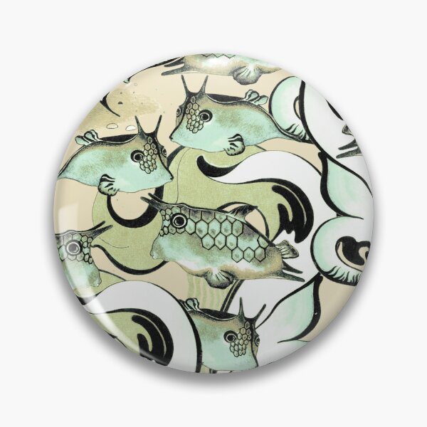 Item preview, Boxfish, Yellow-green on a yellow background designed and sold by Alex  Blud.