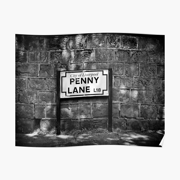 Penny Lane Street Sign Poster