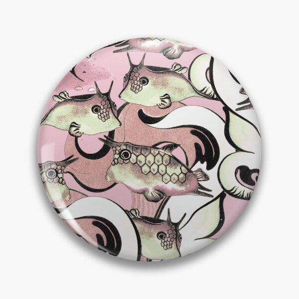 Item preview, Boxfish, Pink-green on a pink background designed and sold by Alex  Blud.